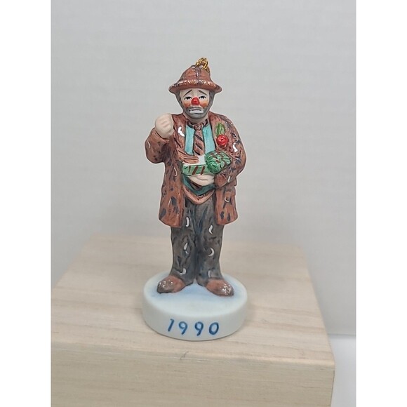 Emmett Kelly Figurine Dave Grossman Creation 1990 Clown Ornament - Picture 1 of 3